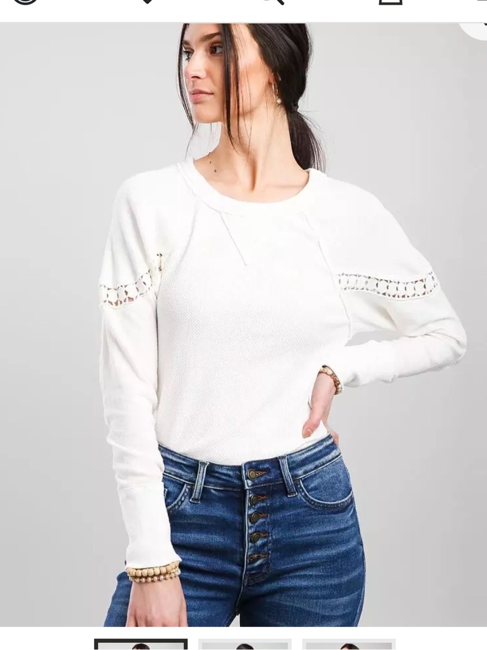 We the free Luella Tee in Ivory FREE PEOPLE